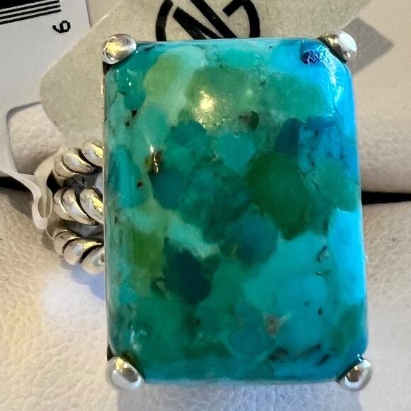 EFFY ENY Sterling Silver & Turquoise Ring - 7 - NWT - Picture 3 of 13
